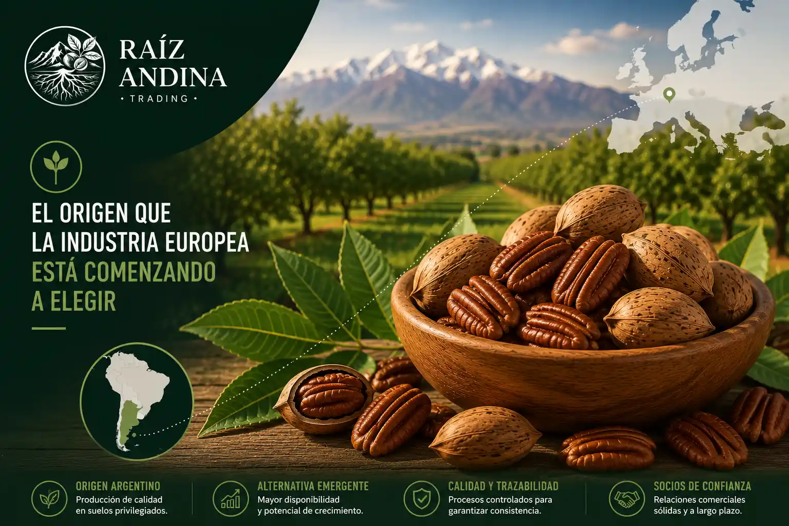 La pecana argentina: la alternativa emergente al nogal para la industria europea La pecana argentina: la alternativa emergente al nogal para la industria europea